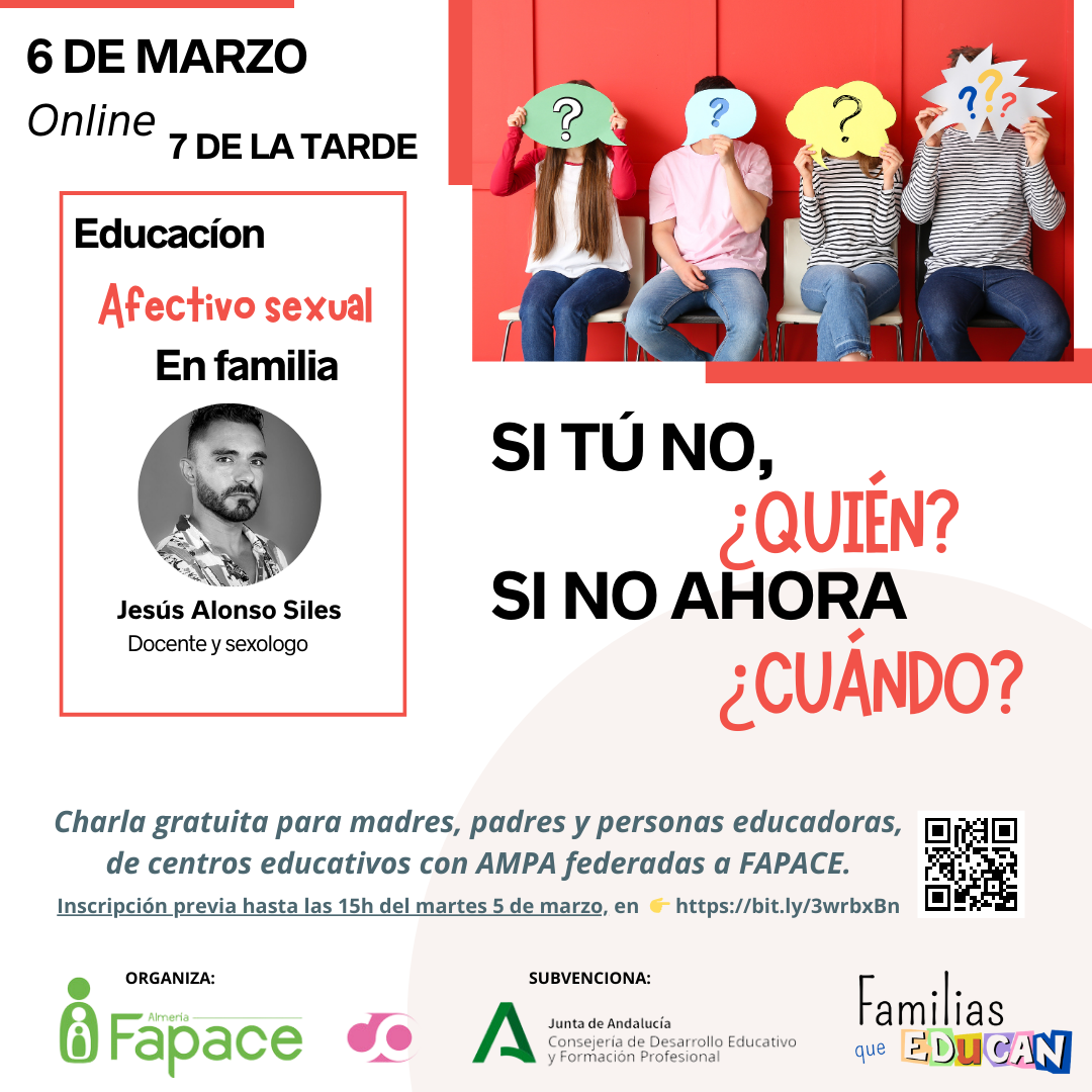 Cartel formación 6 de marzo Educación afectivo sexual